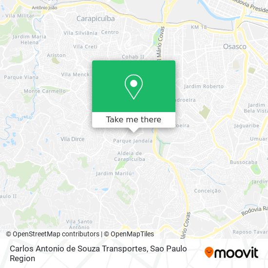 Carlos Antonio de Souza Transportes map