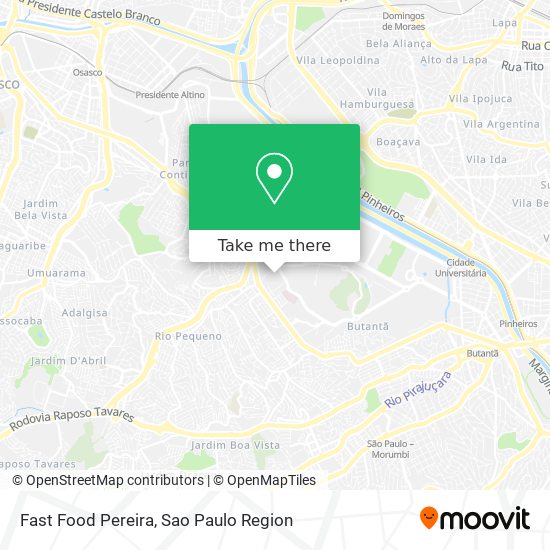 Fast Food Pereira map