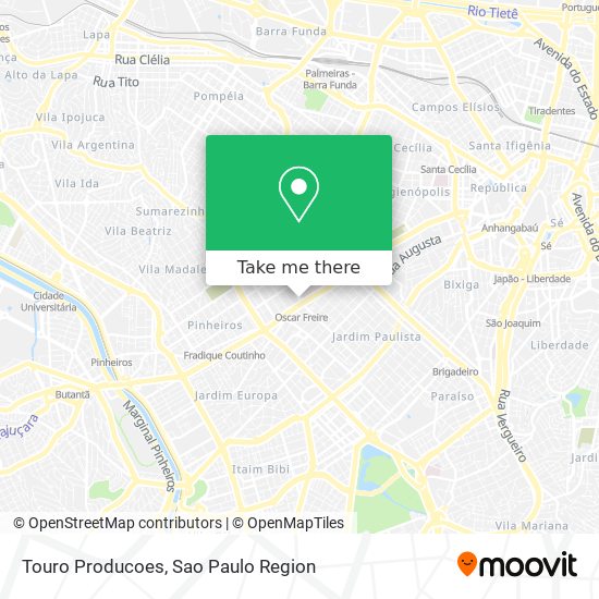 Touro Producoes map