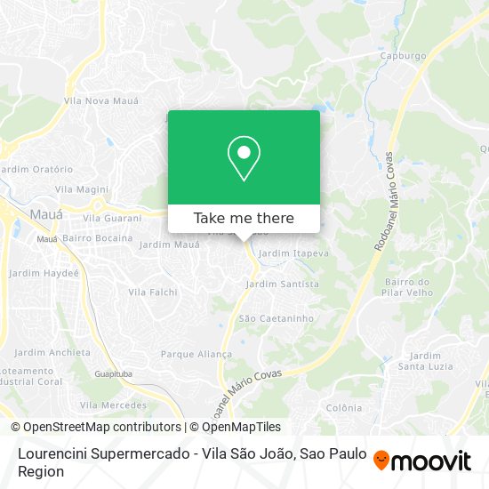 Mapa Lourencini Supermercado - Vila São João