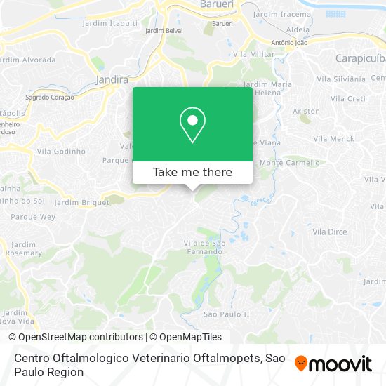 Centro Oftalmologico Veterinario Oftalmopets map