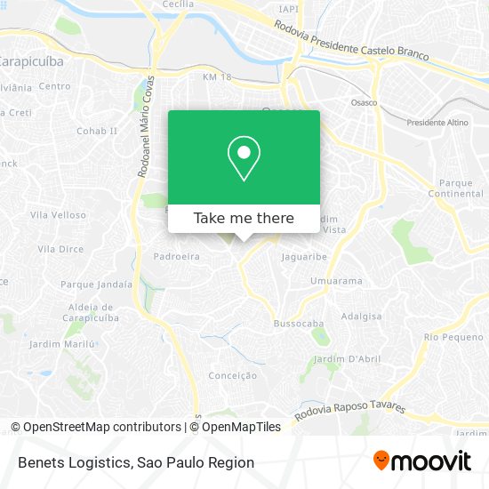 Benets Logistics map