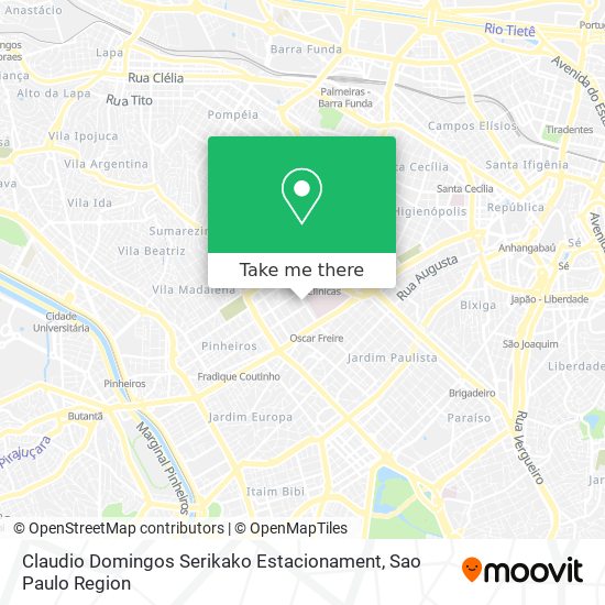 Claudio Domingos Serikako Estacionament map