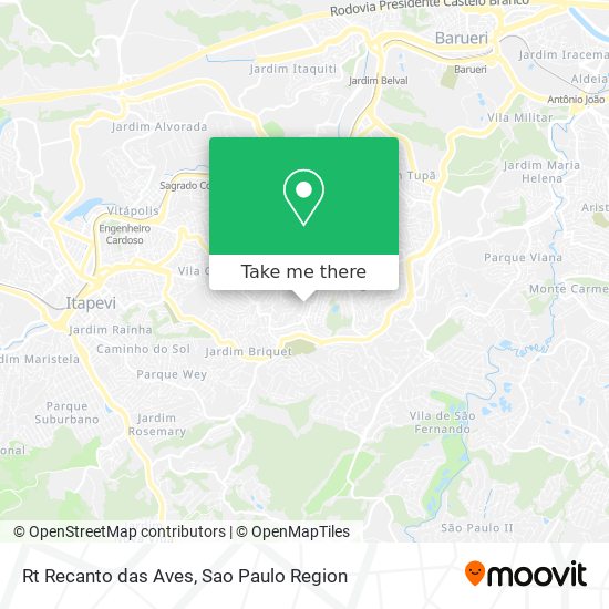 Mapa Rt Recanto das Aves