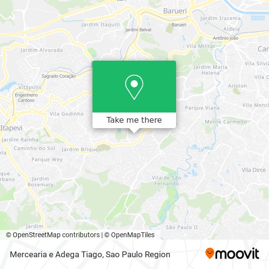 Mapa Mercearia e Adega Tiago