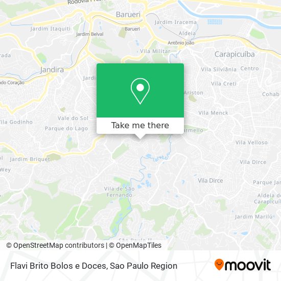 Mapa Flavi Brito Bolos e Doces