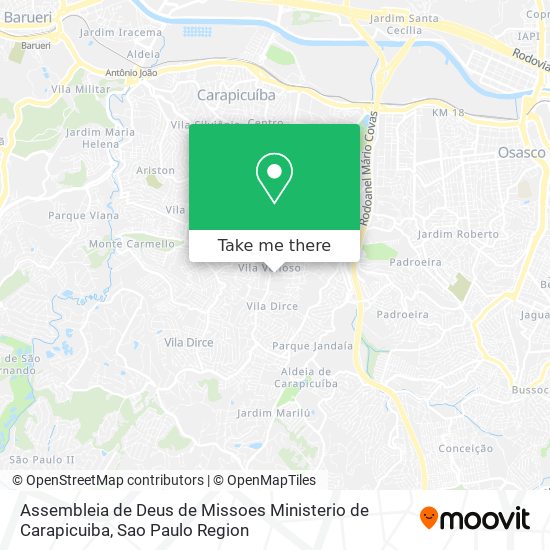 Assembleia de Deus de Missoes Ministerio de Carapicuiba map