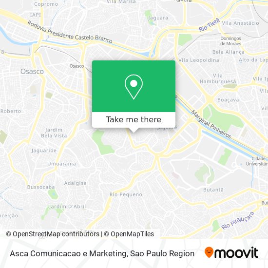 Mapa Asca Comunicacao e Marketing