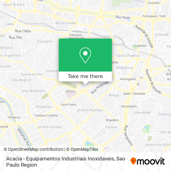 Acacia - Equipamentos Industriais Inoxidaveis map