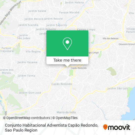 Conjunto Habitacional Adventista Capão Redondo map