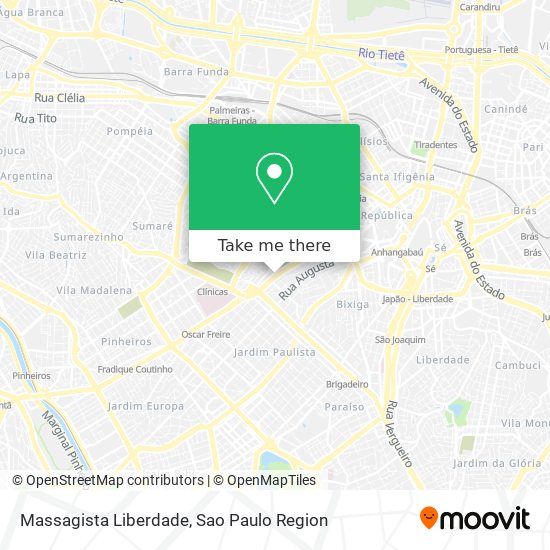 Massagista Liberdade map
