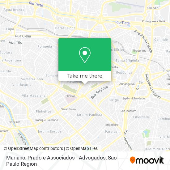 Mapa Mariano, Prado e Associados - Advogados