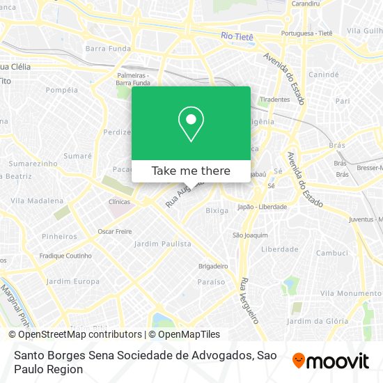 Mapa Santo Borges Sena Sociedade de Advogados