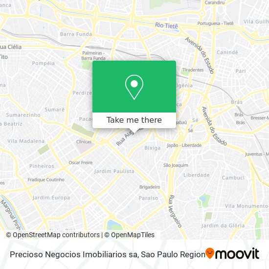 Mapa Precioso Negocios Imobiliarios sa