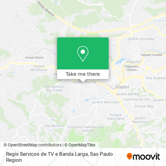 Mapa Regis Servicos de TV e Banda Larga