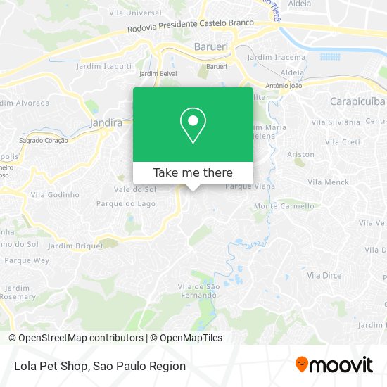 Mapa Lola Pet Shop