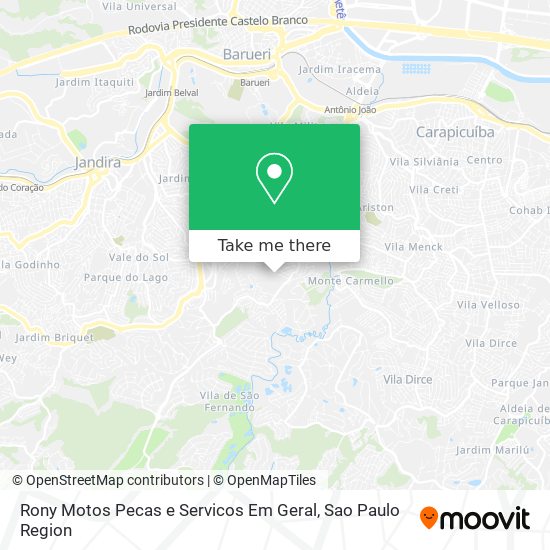 Mapa Rony Motos Pecas e Servicos Em Geral