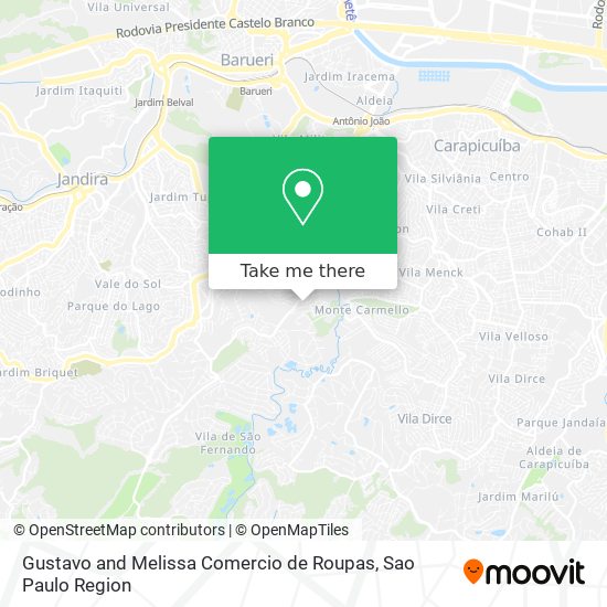 Mapa Gustavo and Melissa Comercio de Roupas