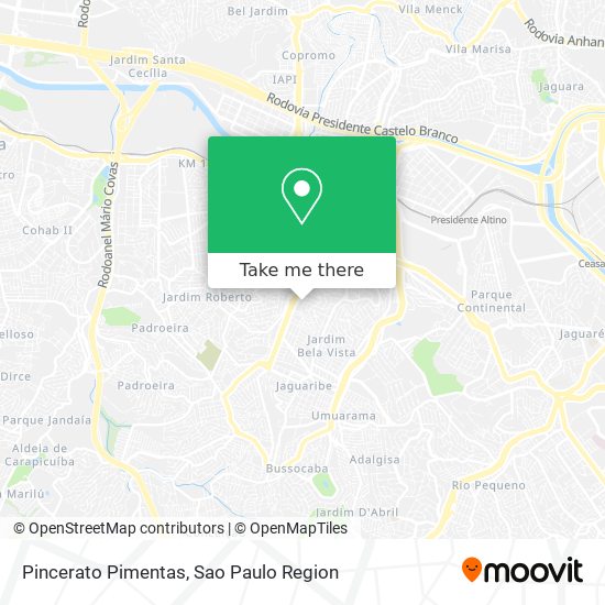 Pincerato Pimentas map