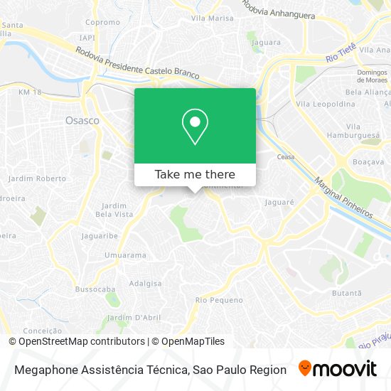 Mapa Megaphone Assistência Técnica