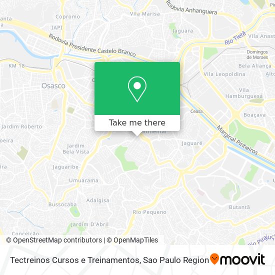 Mapa Tectreinos Cursos e Treinamentos