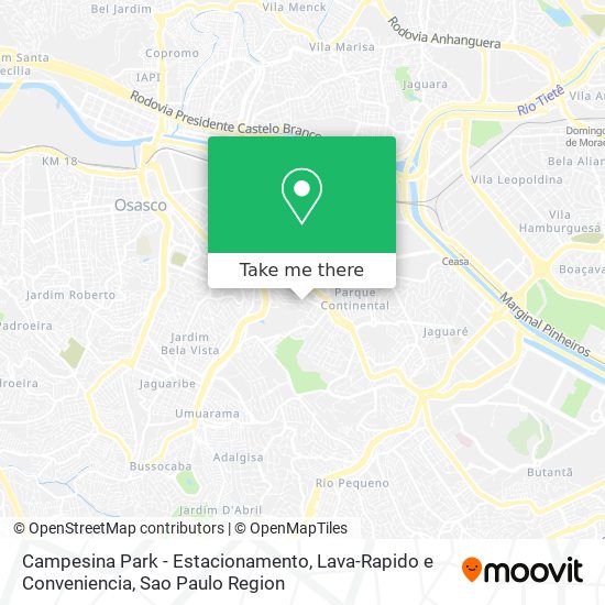 Campesina Park - Estacionamento, Lava-Rapido e Conveniencia map