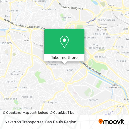 Mapa Navarro's Transportes
