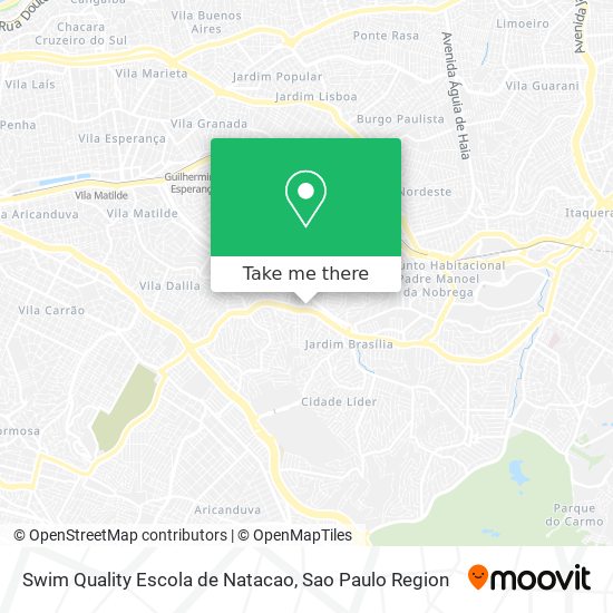 Mapa Swim Quality Escola de Natacao