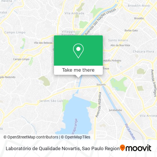 Laboratório de Qualidade Novartis map