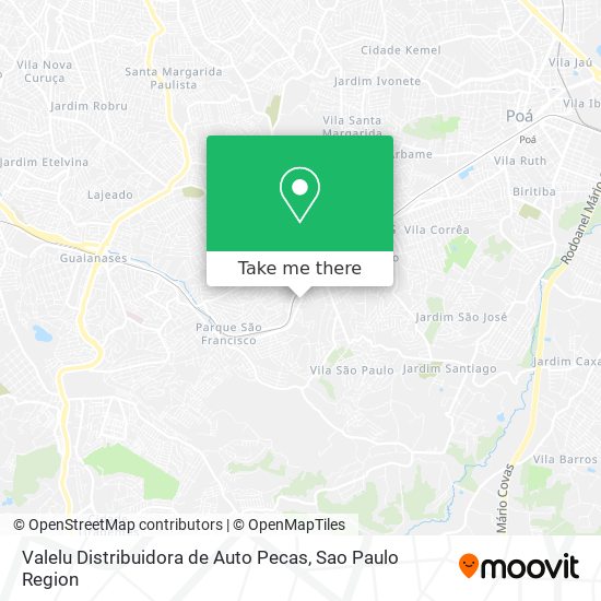 Valelu Distribuidora de Auto Pecas map