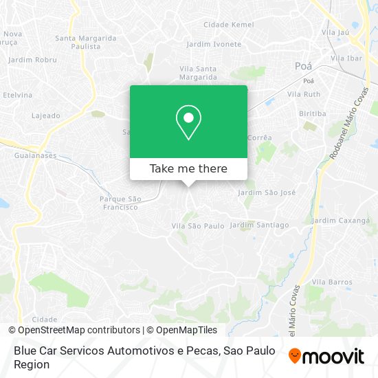Blue Car Servicos Automotivos e Pecas map