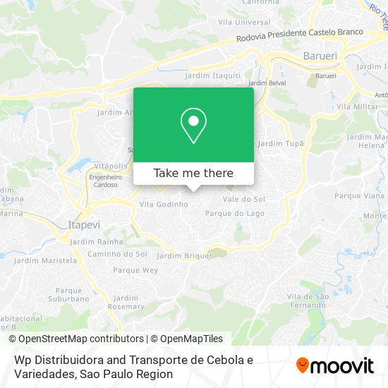 Wp Distribuidora and Transporte de Cebola e Variedades map