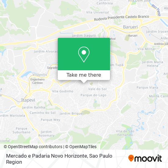 Mapa Mercado e Padaria Novo Horizonte