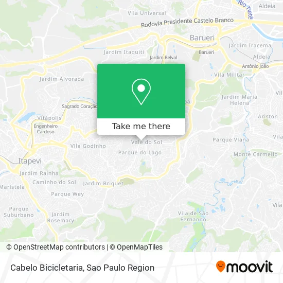 Cabelo Bicicletaria map