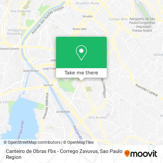 Canteiro de Obras Fbs - Corrego Zavuvus map