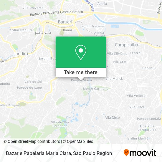 Mapa Bazar e Papelaria Maria Clara