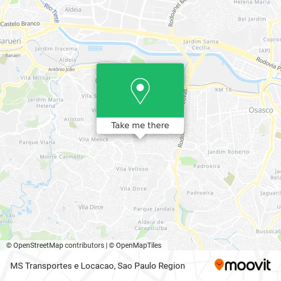 MS Transportes e Locacao map