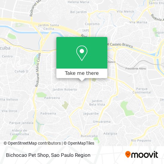 Mapa Bichocao Pet Shop