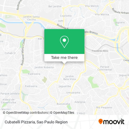 Mapa Cubatelli Pizzaria