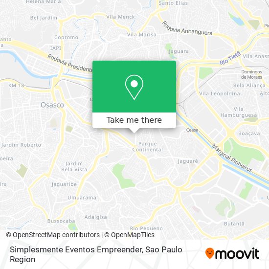 Simplesmente Eventos Empreender map