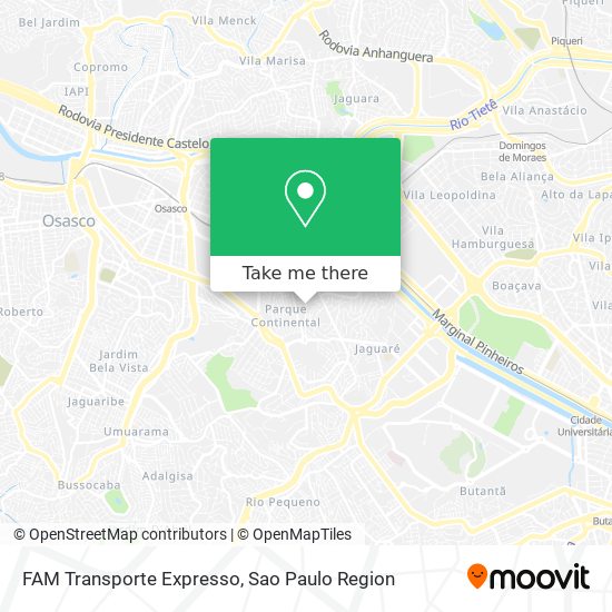 Mapa FAM Transporte Expresso