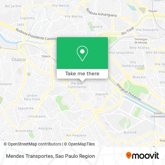 Mapa Mendes Transportes