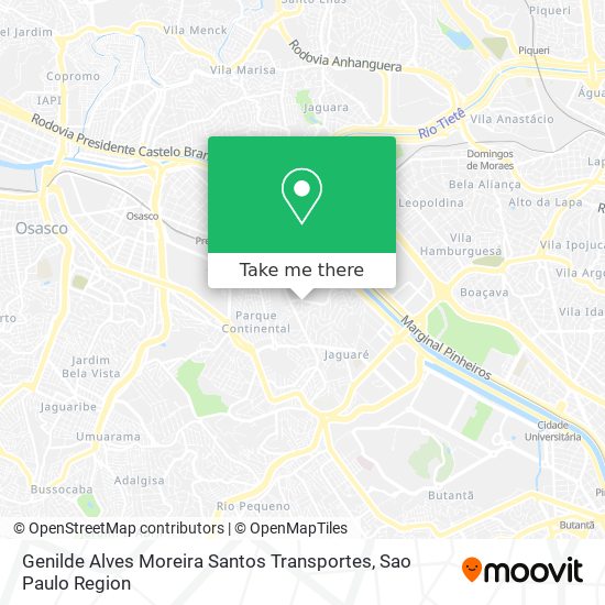 Mapa Genilde Alves Moreira Santos Transportes