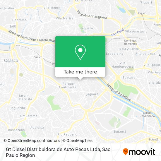 Mapa Gt Diesel Distribuidora de Auto Pecas Ltda