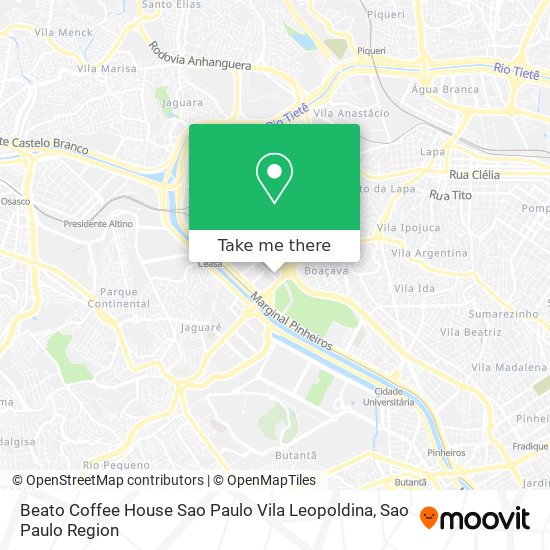 Mapa Beato Coffee House Sao Paulo Vila Leopoldina