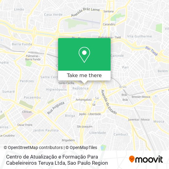 Centro de Atualização e Formação Para Cabeleireiros Teruya Ltda map