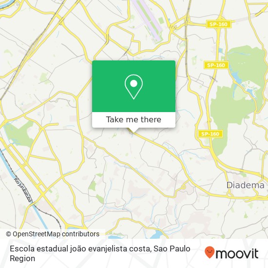 Mapa Escola estadual joão evanjelista costa