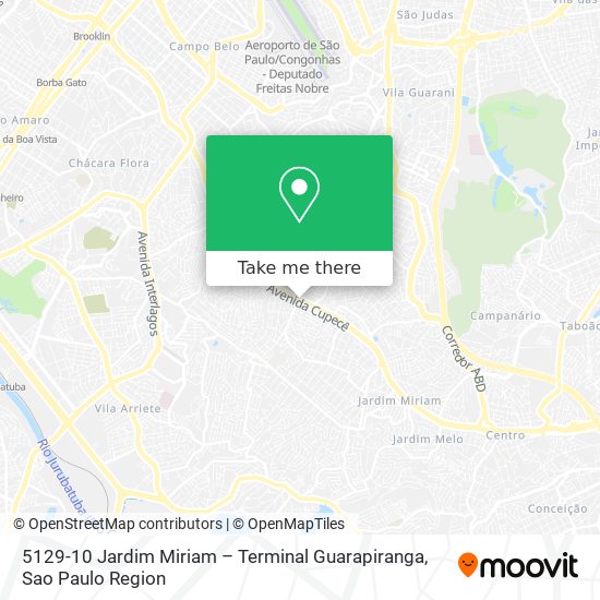 5129-10 Jardim Miriam – Terminal Guarapiranga map