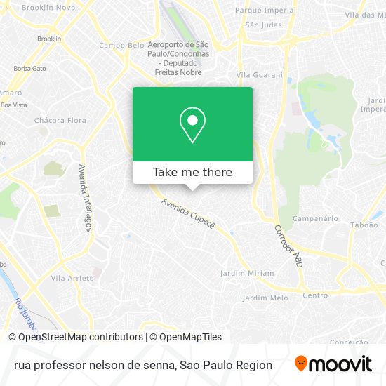 Mapa rua professor nelson de senna