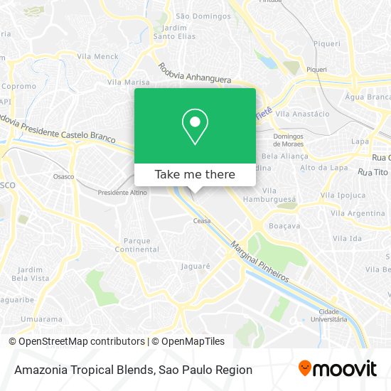 Amazonia Tropical Blends map